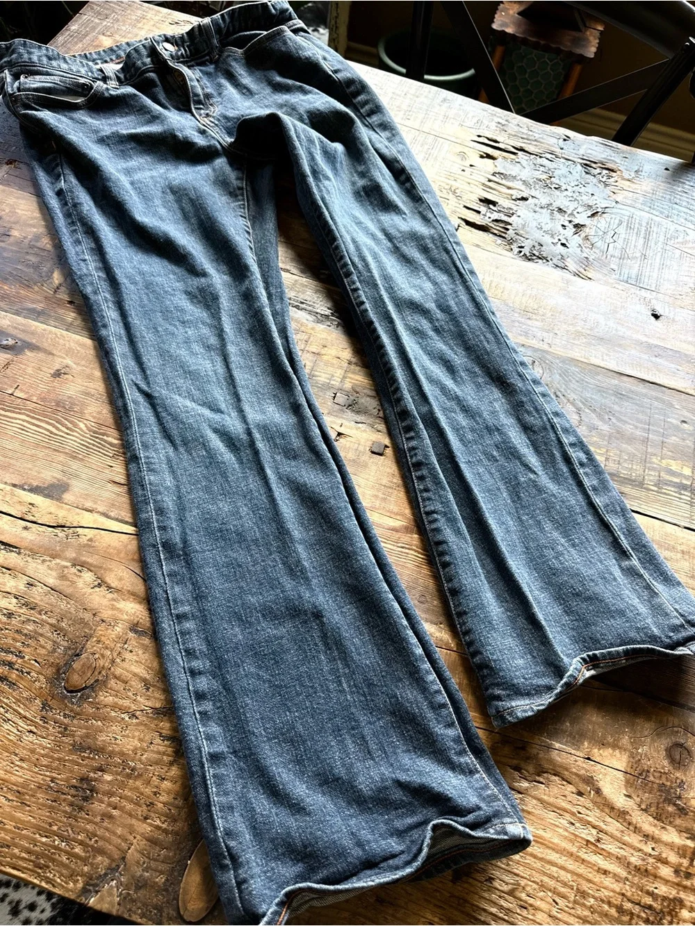 J. Crew Women's dark blue stretch Boot Cut Jeans size 33R